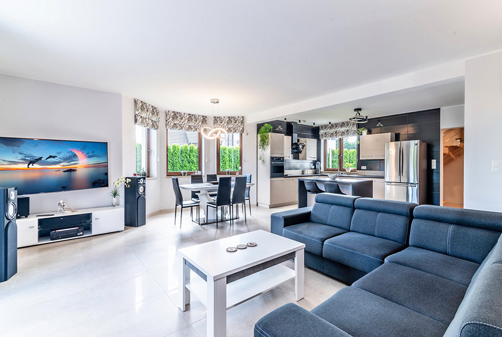 eleganckie wnętrze luksusowej willi na sprzedaż Gdynia (okolice)