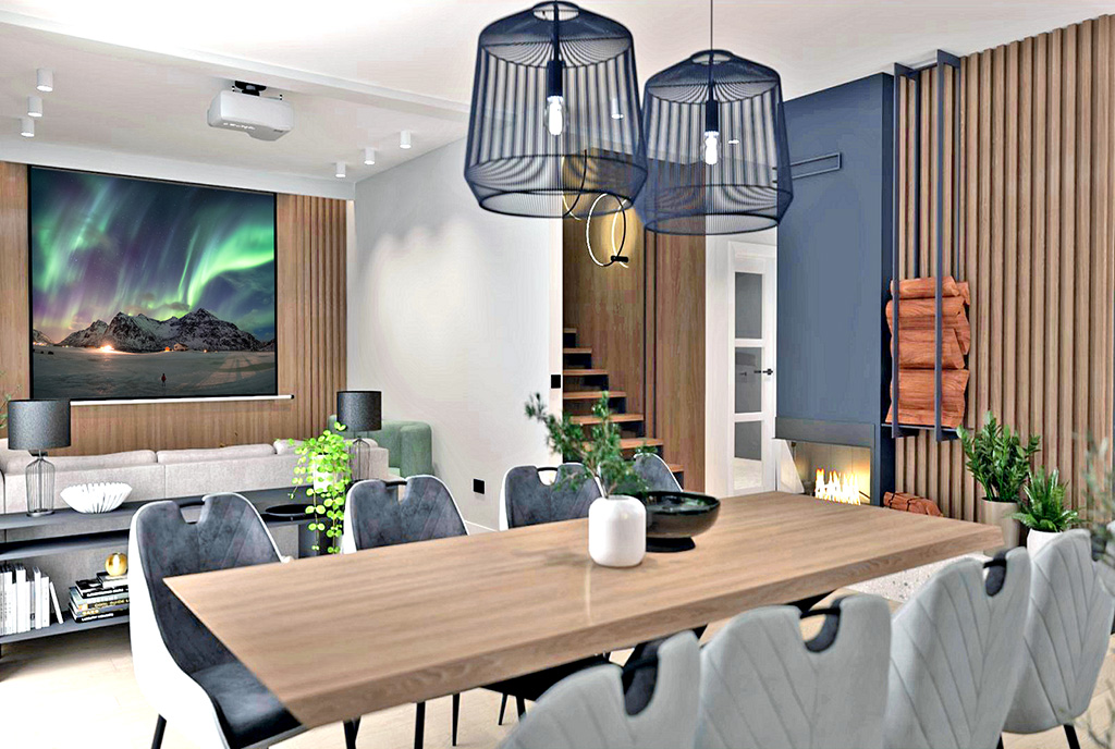 zaprojektowane zgodnie z najnowszymi trendami wnętrze ekskluzywnej willi do sprzedaży Warszawa (okolice)