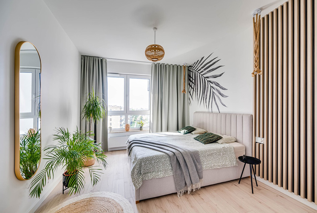 zaciszna sypialnia w ekskluzywnym apartamencie na sprzedaż Gdańsk