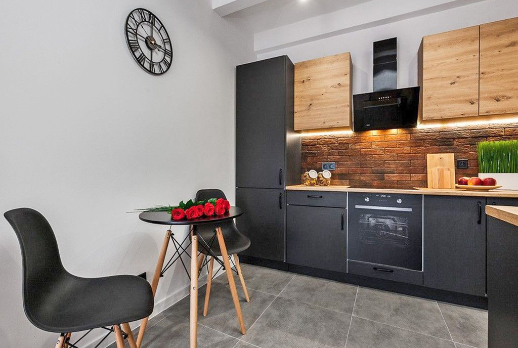 lewa część aneksu kuchennego w luksusowym apartamencie do na sprzedaż Gdańsk