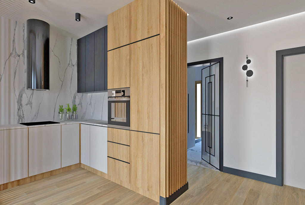 fragment korytarza w luksusowym apartamencie na sprzedaż Kielce