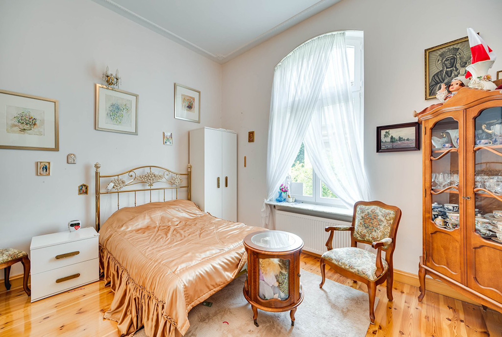 zaciszna sypialnia w ekskluzywnym apartamencie na wynajem Gdańsk