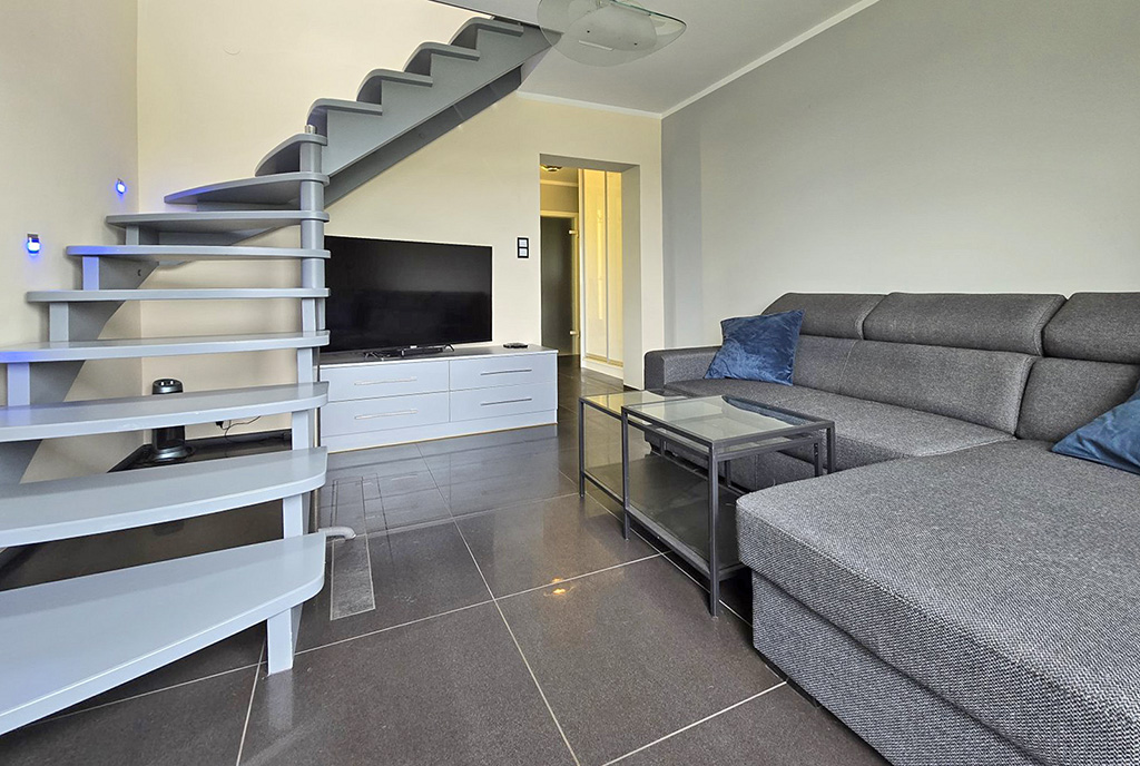na zdjęciu pokój dzienny w luksusowym apartamencie na sprzedaż Bielsko-Biała (okolice)