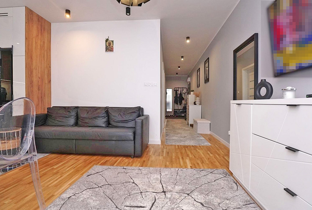 salon i hol w ekskluzywnym apartamencie na wynajem Apartament na wynajem Piotrków Trybunalski