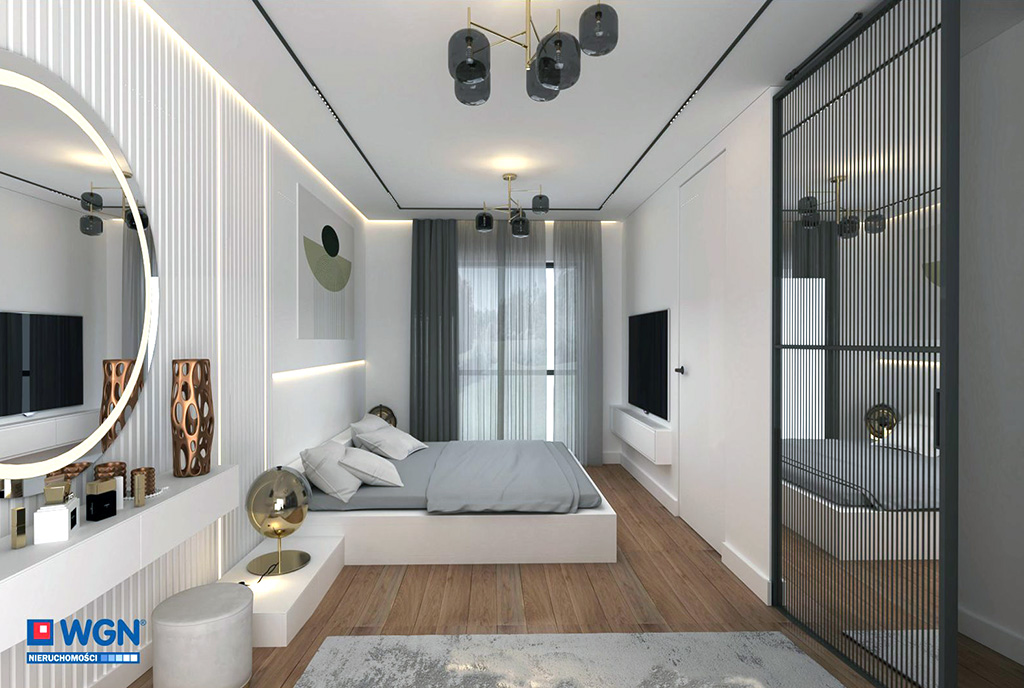 elegancka sypialnia w ekskluzywnym apartamencie na sprzedaż Cypr (Famagusta)