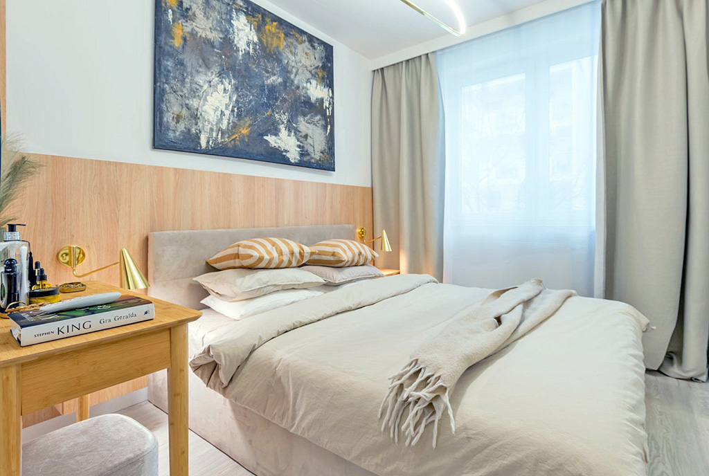 imponująca sypialnia w ekskluzywnym apartamencie na sprzedaż Elbląg