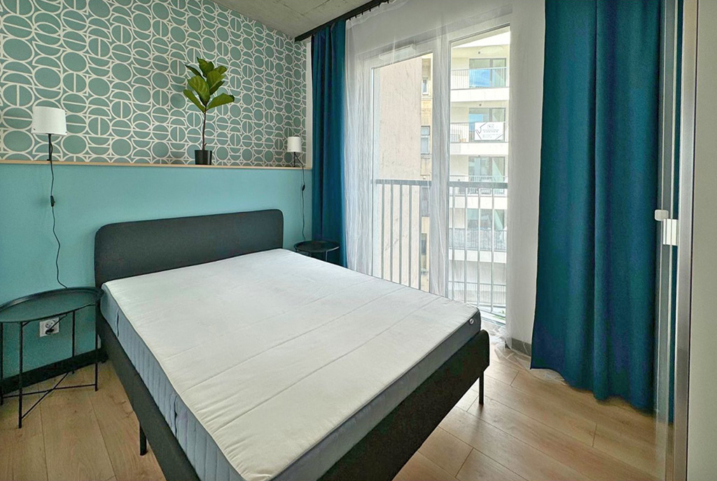 fragment sypialni w ekskluzywnym apartamencie na wynajem Katowice