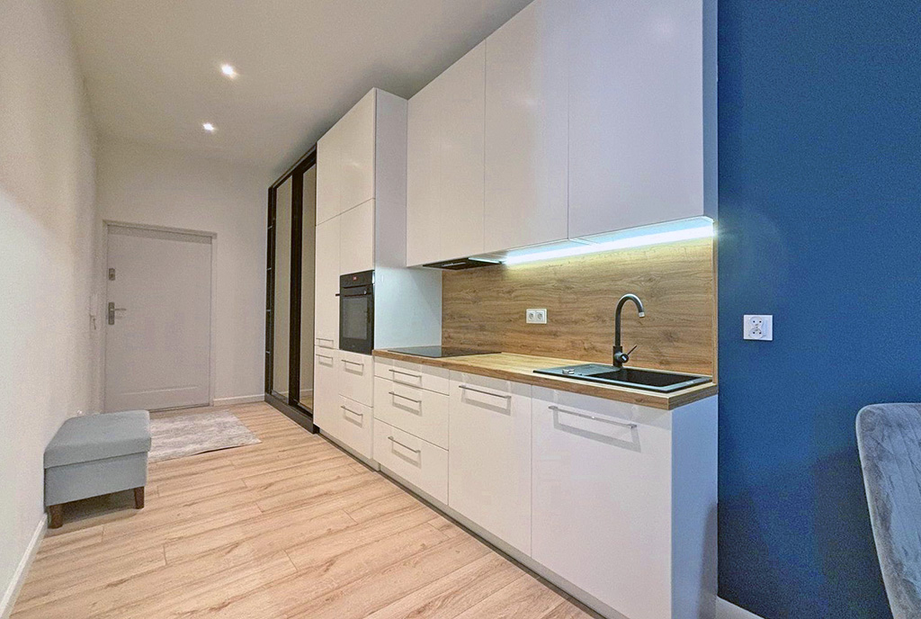 nowoczesna kuchnia w ekskluzywnym apartamencie na wynajem Szczecin