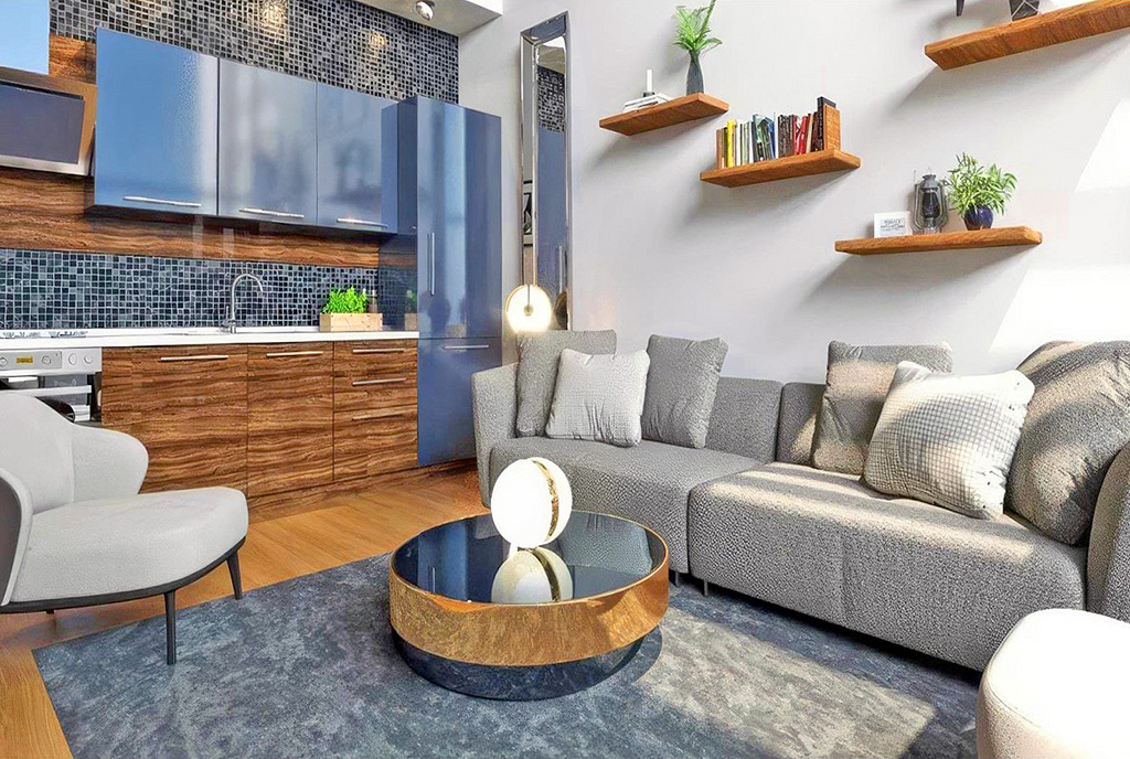 północna strona salonu ekskluzywnego apartamentu do sprzedaży Cypr (Tatlisu)