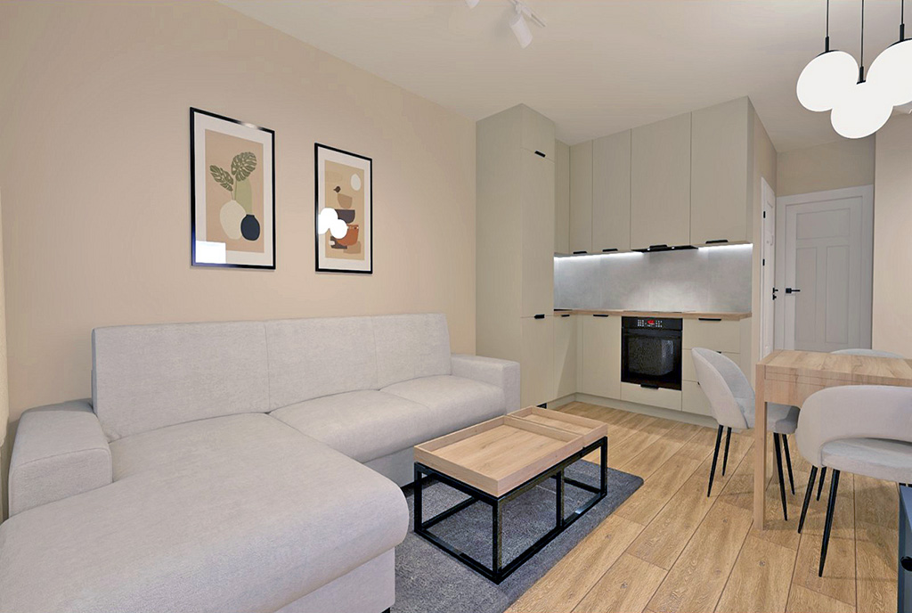 nowoczesna kuchnia w luksusowym apartamencie na sprzedaż Elbląg