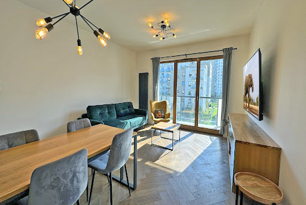 imponujący salon w ekskluzywnym apartamencie do sprzedaży Gdańsk