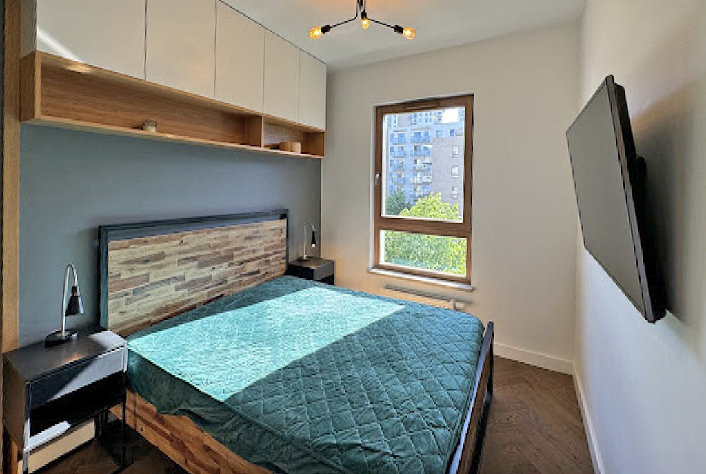 zaciszna sypialnia w luksusowym apartamencie na sprzedaż Gdańsk
