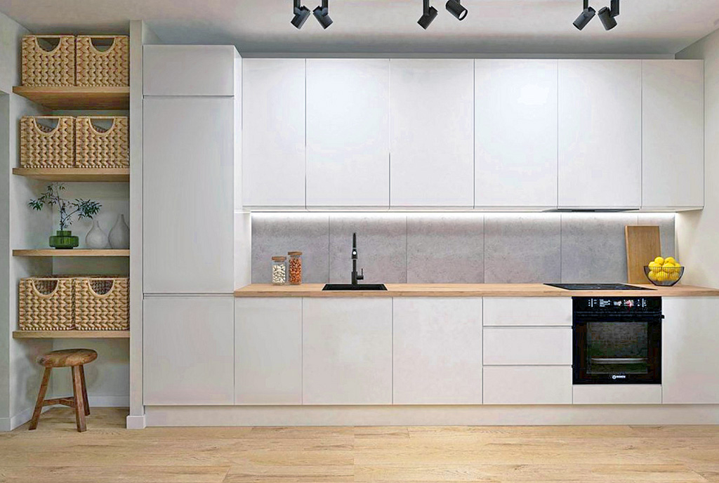 komfortowa kuchnia w luksusowym apartamencie na sprzedaż Gdańsk