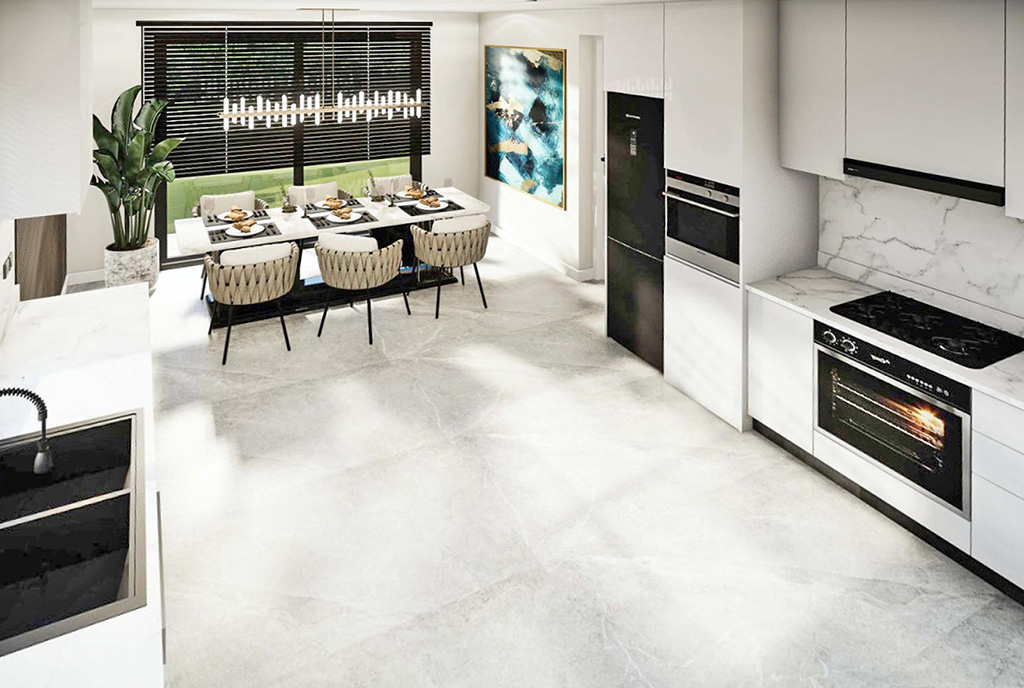 widok na kuchnię w luksusowej willi na sprzedaż Cypr (Famagusta Yeni Boazici)