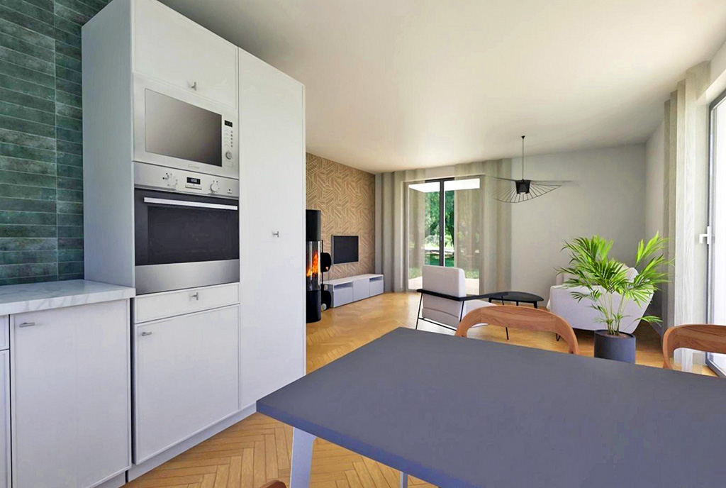 imponująca kuchni w luksusowym apartamencie na sprzedaż Katowice (okolice)