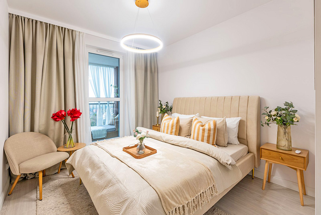 kameralna sypialnia w ekskluzywnym apartamencie na sprzedaż Elbląg