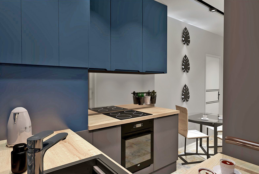 fragment aneksu kuchennego w luksusowym apartamencie na sprzedaż Piotrków Trybunalski (okolice)