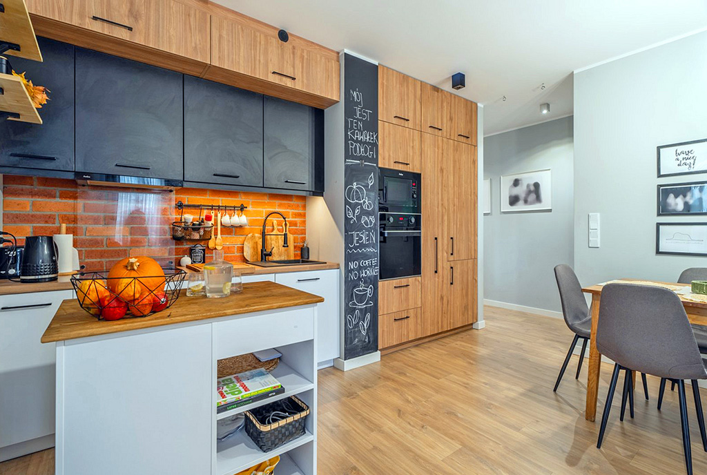 zabudowana kuchnia w luksusowym apartamencie na sprzedaż Szczecin