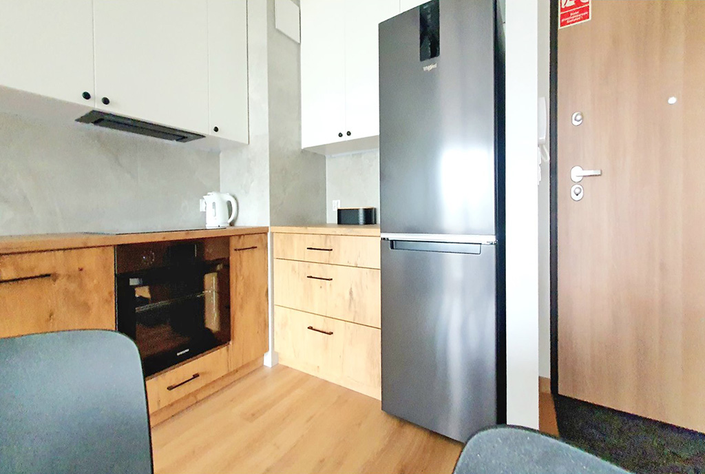 fragment kuchni w luksusowym apartamencie do wynajmu Gdynia