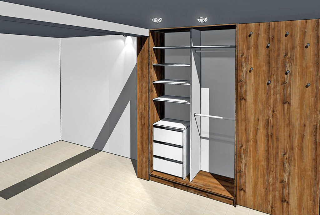 funkcjonalna garderoba w ekskluzywnym apartamencie na sprzedaż Bielsko-Biała (okolice)
