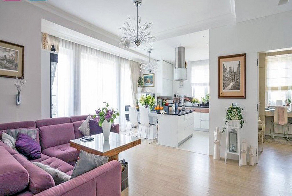 fragment wytwornego salonu w luksusowym apartamencie na sprzedaż Gdańsk (okolice)