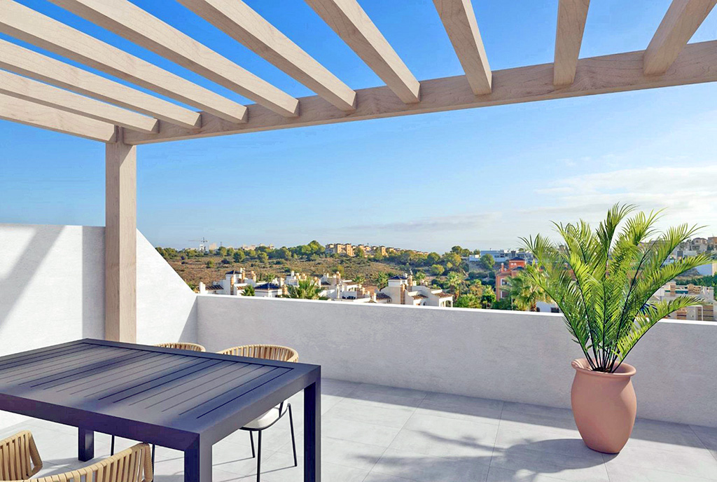 imponujący taras przy ekskluzywnym apartamencie na sprzedaż Hiszpania (Orihuela Costa)