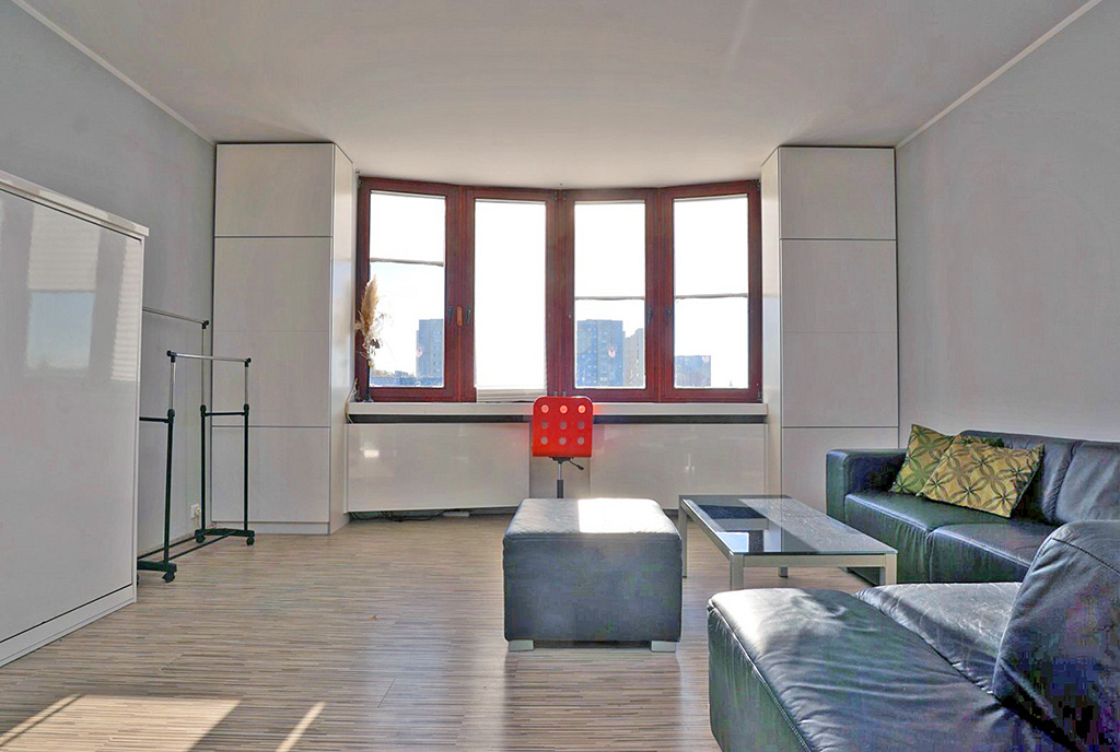 druuga strona salonu w luksusowym apartamencie na sprzedaż Łódź
