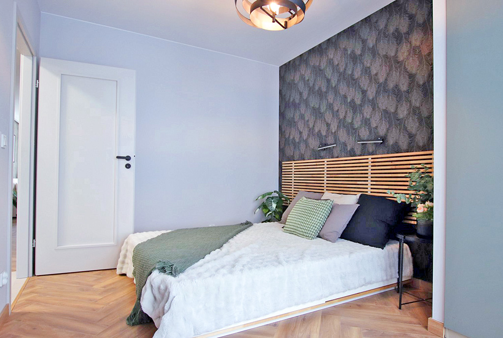 zaciszna sypialnia w ekskluzywnym apartamencie na sprzedaż Lublin
