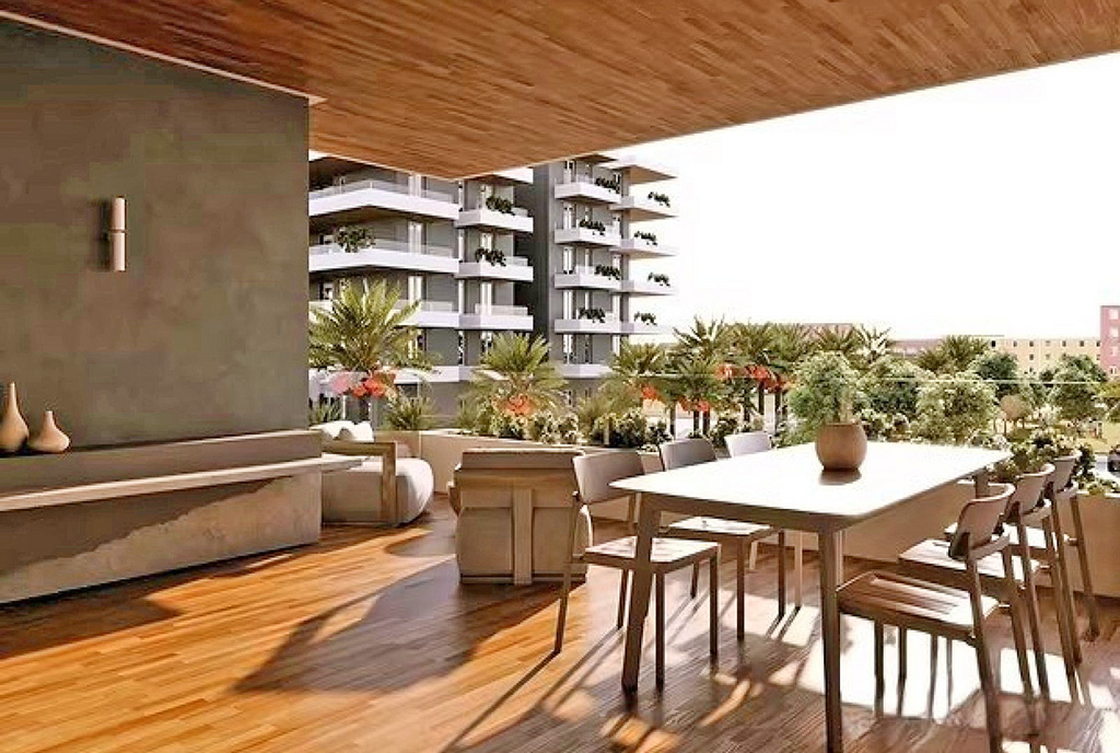 słoneczny balkon w ekskluzywnym apartamencie na sprzedaż Włochy (Bellizzi)