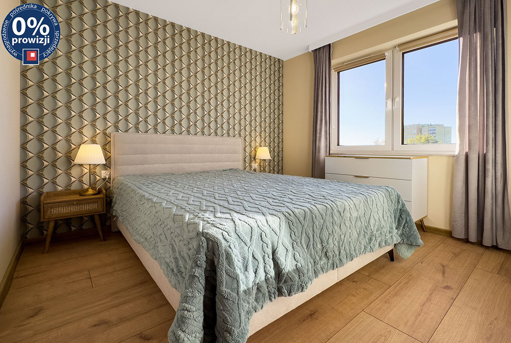 fragment sypialni w luksusowym apartamencie do wynajmu Katowice (okolice)