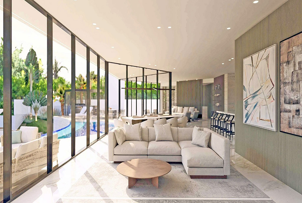 jeden z pokoi w ekskluzywnej willi na sprzedaż Floryda (Stany Zjednoczone Ameryki)