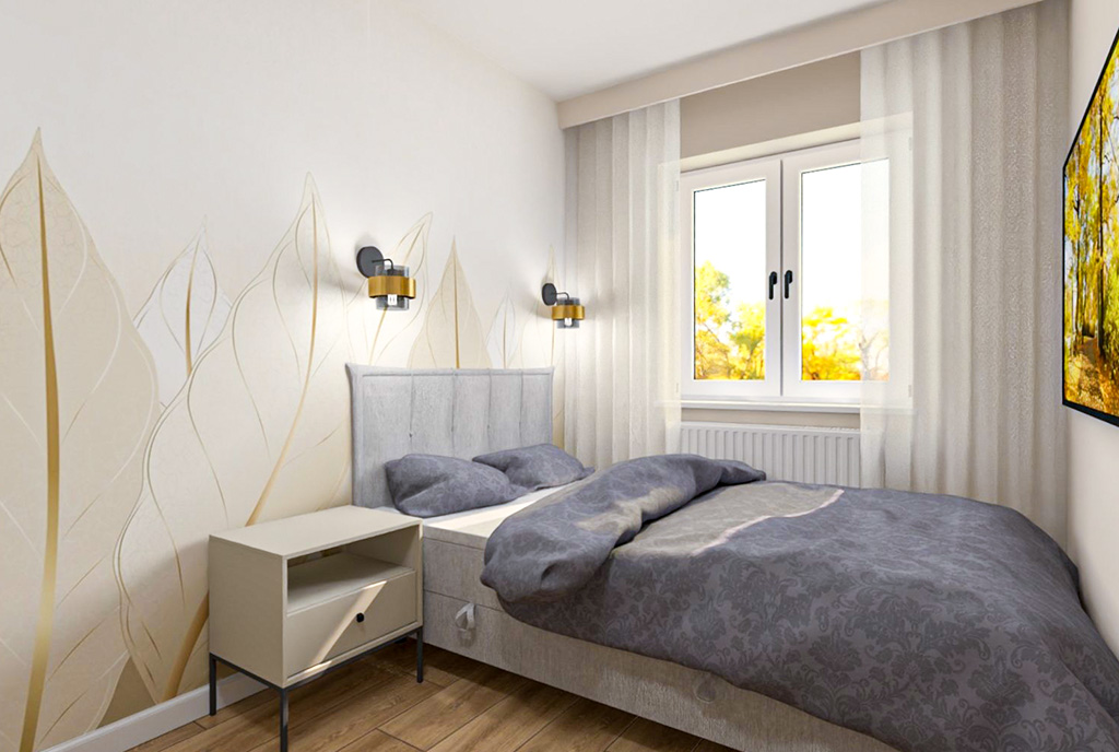 zaciszna sypialnia w ekskluzywnym apartamencie na sprzedaż Elbląg