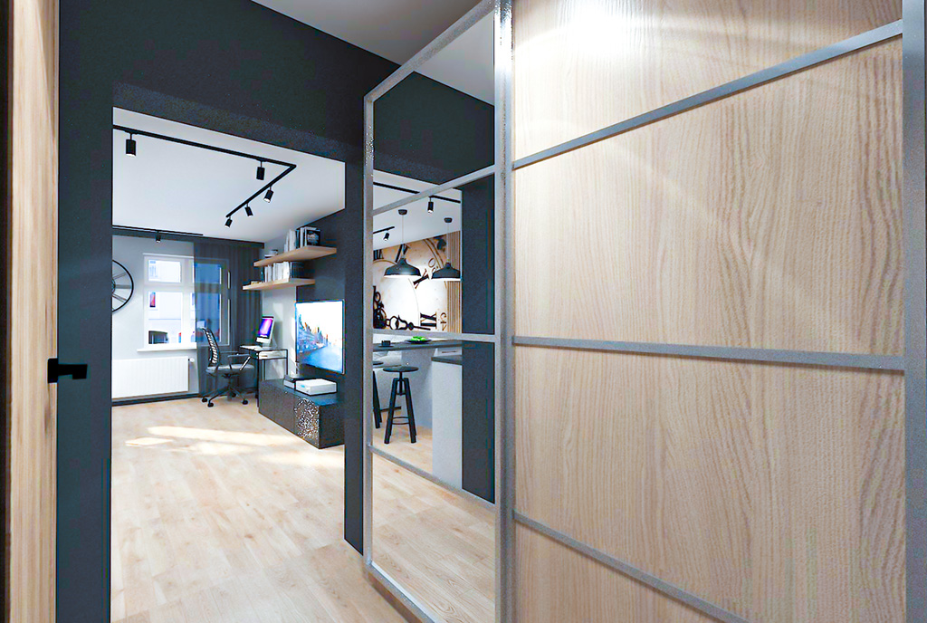 funckjonany korytarz w ekskluzywnym apartamencie na sprzedaż Gdynia okolice