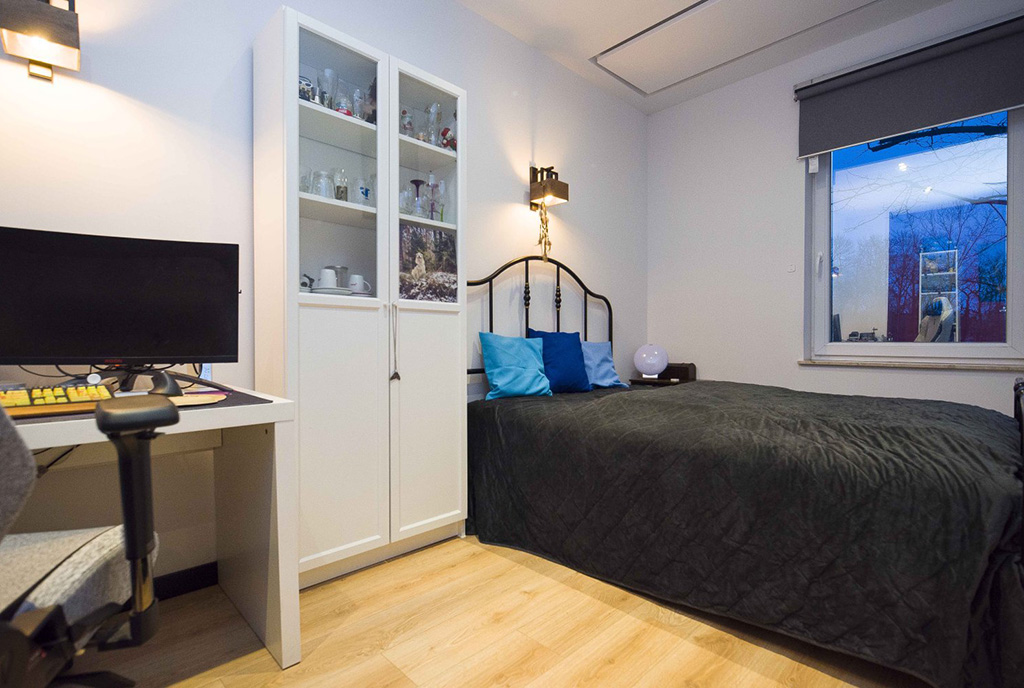 fragment sypialni w luksusowym apartamencie na sprzedaż Katowice okolice
