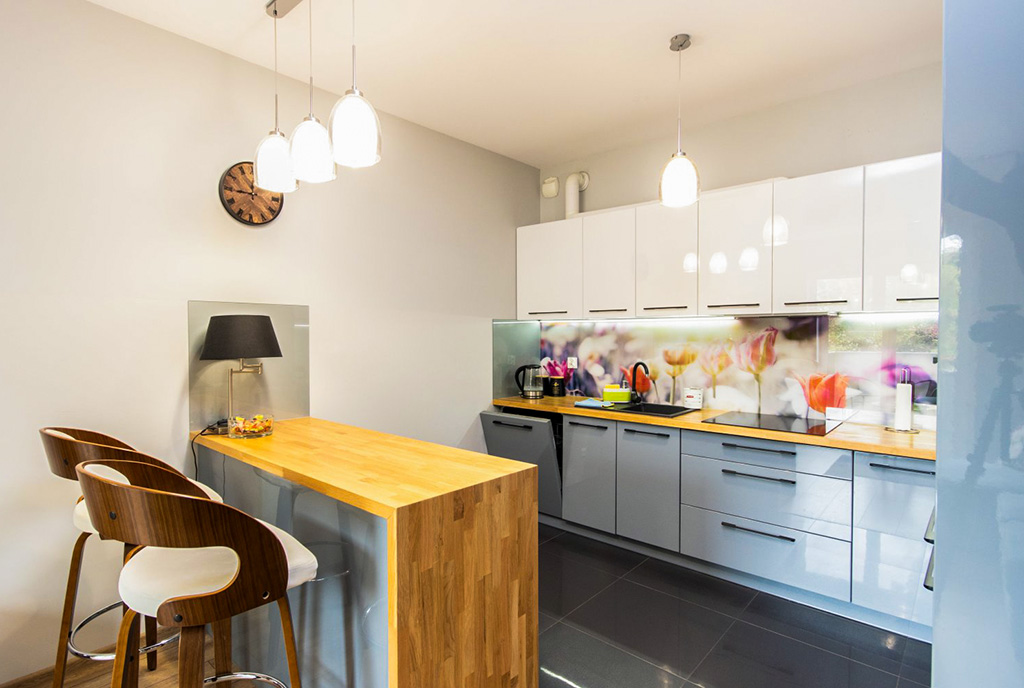 designerska kuchnia w ekskluzywnym apartamencie na wynajem Szczecin