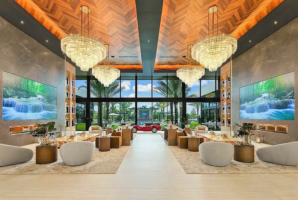 fragment salonu w luksusowym apartamencie na sprzedaż Florida (Stany Zjednoczone Ameryki)