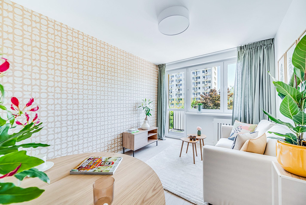 fragment pokoju dziennego w luksusowym apartamencie na sprzedaż Gdańsk