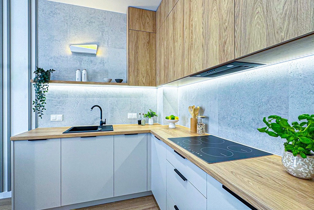 fragment kuchni w ekskluzywnym apartamencie na sprzedaż Warszawa