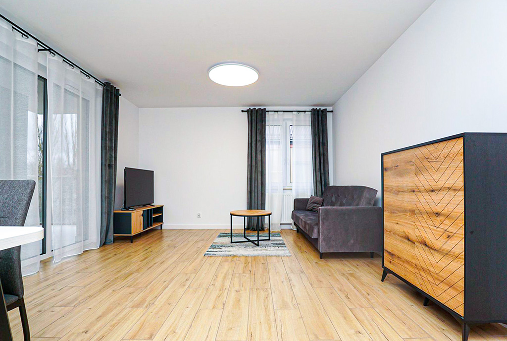 zbliżenie na pokój dzienny w luksusowym apartamencie do wynajmu Piotrków Trybunalski