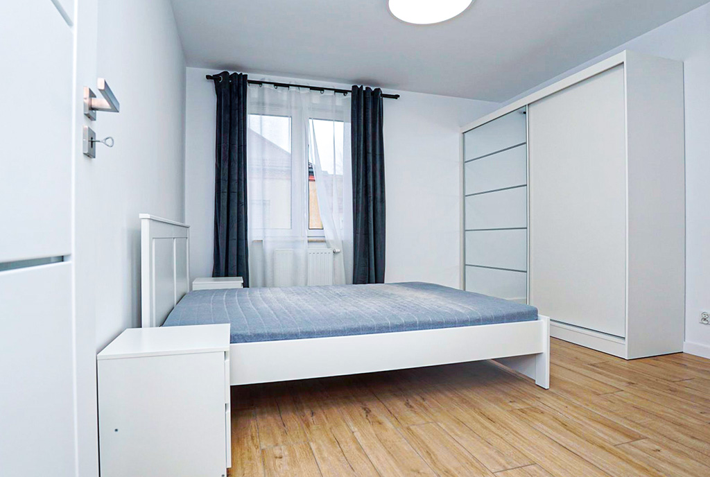 elegancka sypialnia w ekskluzywnym apartamencie na wynajem Piotrków Trybunalski