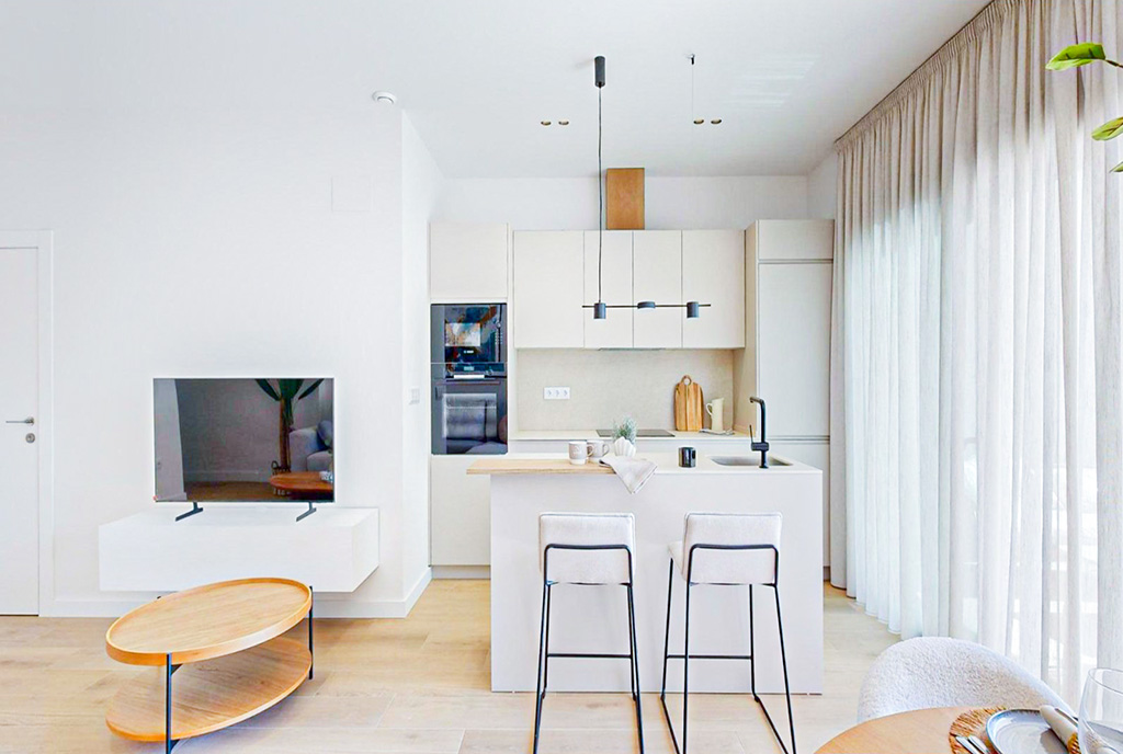 nowoczesna kuchnia w luksusowym apartamencie na sprzedaż Guardamar De Segura Alicante