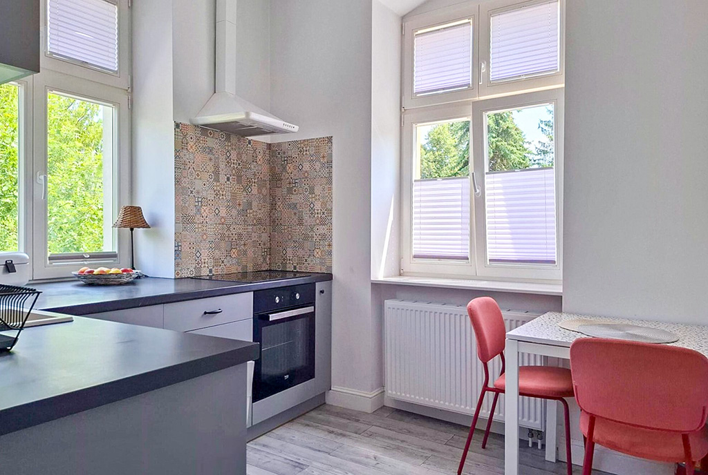 zbliżenie na kuchnię w luksusowym apartamencie na sprzedaż Wrocław okolice