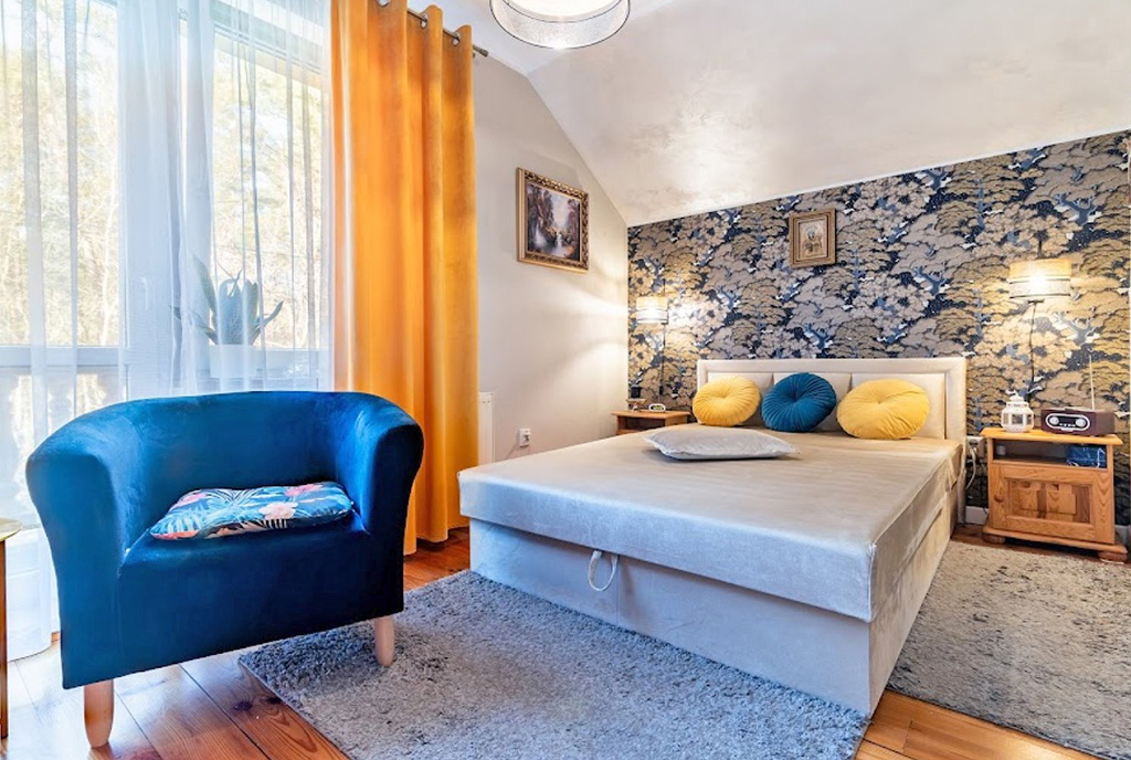 fragment sypialni w ekskluzywnej willi na sprzedaż Gdynia okolice