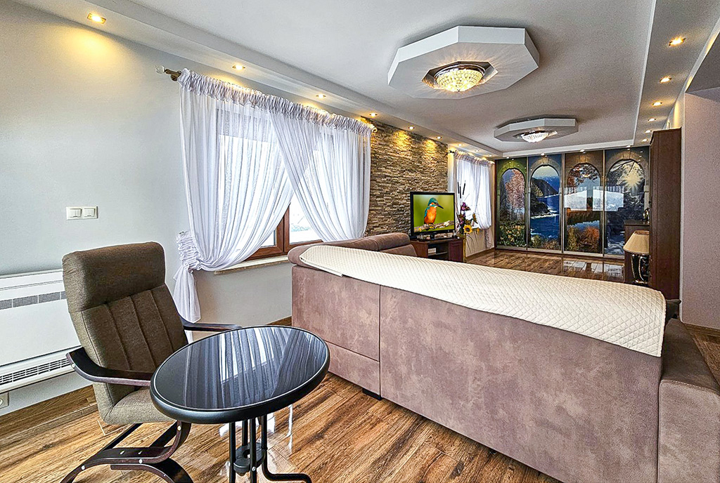 elegancki pokój dzienny w ekskluzywnej willi do sprzedaży Bielsko-Biała okolice