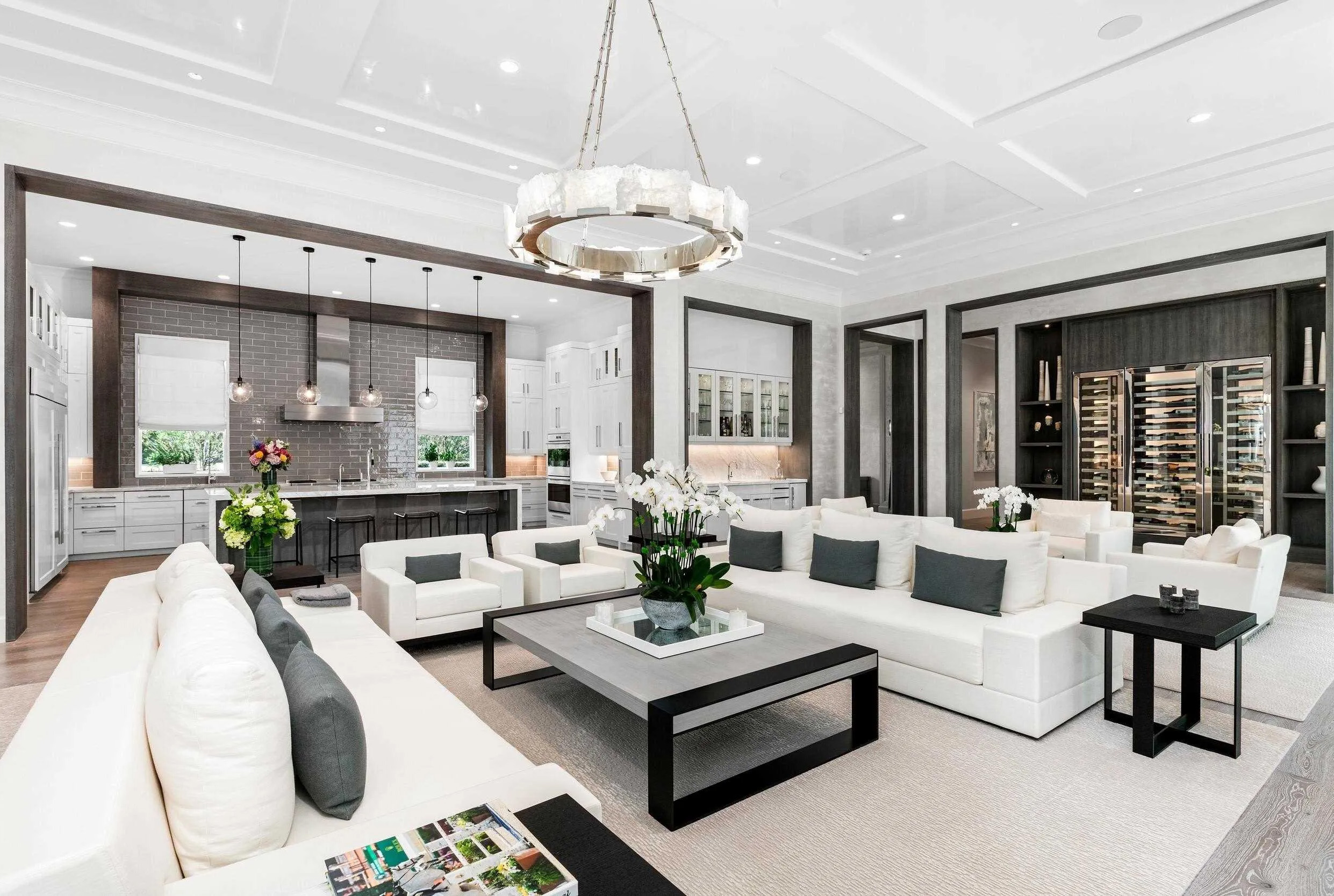 elegancki salon w luksusowej willi na sprzedaż Willa na sprzedaż Florida (Stany Zjednoczone Ameryki)
