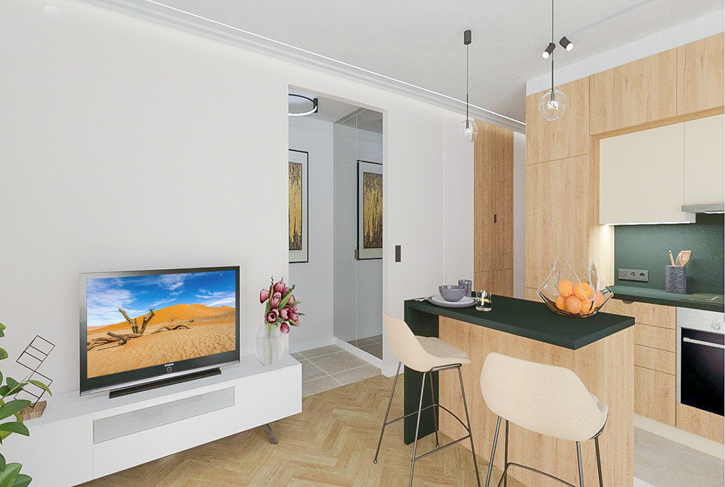 zaprojektowane zgodnie z najnowszymi trendami wnętrze ekskluzywnego apartamentu do sprzedaży Katowice okolice