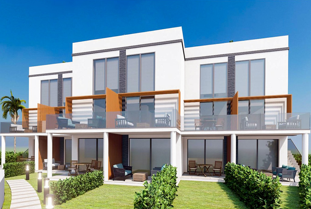 nowoczesny apartamentowiec, w którym znajduje się oferowany na sprzedaż luksusowy apartament Cypr Esentepe