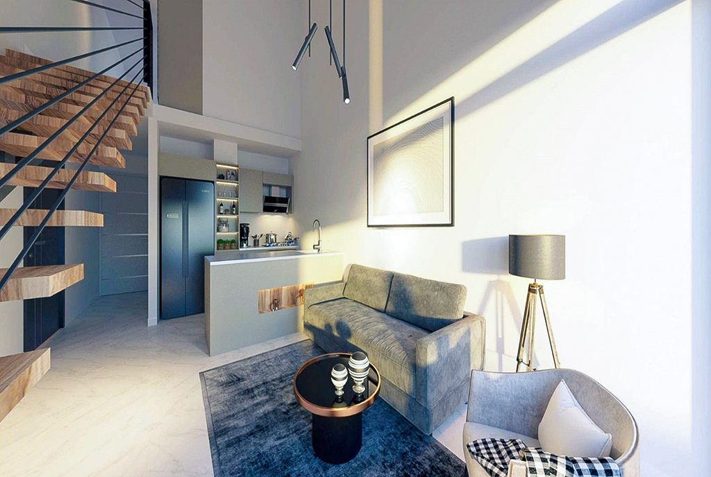 zbliżenie na salon w ekskluzywnym apartamencie do sprzedaży Cypr Esentepe