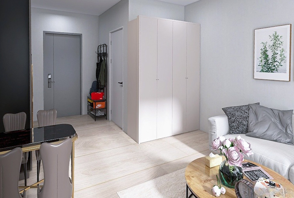 widok na przedpokój w luksuowym apartamencie na sprzedaż Gdańsk