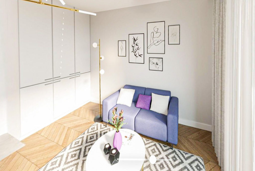 fragment jednego z pokoi w luksusowym apartamencie na sprzedaż Gdańsk